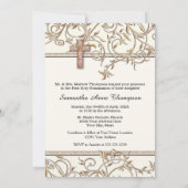 Invitation Première communion Glam Old Hollywood Regency (Dos)