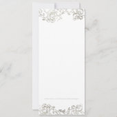 Invitation Première Communion Gold Floral (Dos)