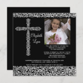 Invitation Première communion Inviation de photo croisée (Devant / Derrière)