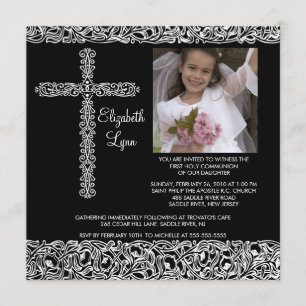 Invitation Première communion Inviation de photo croisée