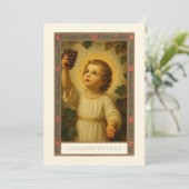 Invitation Première communion Jésus à la recherche de raisins (Debout devant)