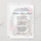 Invitation Première communion Jésus avec enfants Floral (Devant)