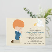 Invitation Première communion, le Garçon de Haired (Debout devant)