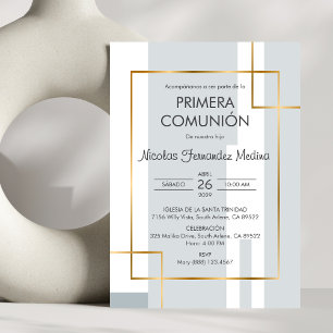 Invitation Première communion minimaliste Primera