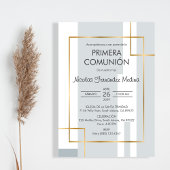 Invitation Première communion minimaliste Primera