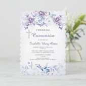 Invitation Première communion modifiable (Debout devant)