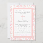 Invitation Première communion Paisley Rose Doux (Devant)