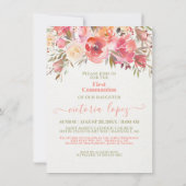 Invitation Première Communion personnalisée Portrait Girl in (Dos)