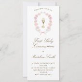 Invitation première communion pink (Devant)