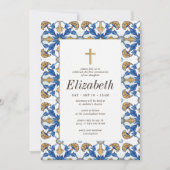 Invitation Première Communion Pour Ses Carreaux Méditerranéen (Devant)