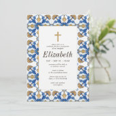 Invitation Première Communion Pour Ses Carreaux Méditerranéen (Debout devant)