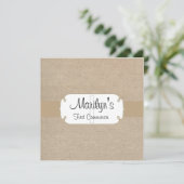 Invitation Première communion rustique de sable Brown et de b (Debout devant)