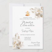 Invitation Première communion sacrée de Boho en Espagne (Devant)