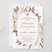 Invitation Première communion sacrée de Boho en Espagne (Devant)