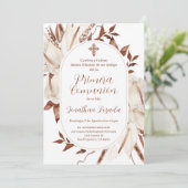 Invitation Première communion sacrée de Boho en Espagne (Debout devant)