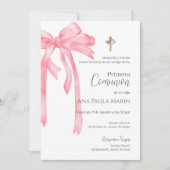 Invitation Première communion sacrée de Boho en Espagne (Devant)