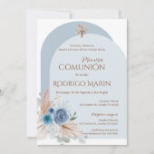 Invitation Première communion sacrée de Boho en Espagne (Devant)