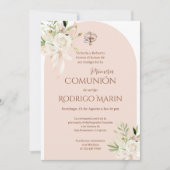 Invitation Première communion sacrée de Boho en Espagne (Devant)