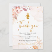 Invitation Première communion sacrée rose moderne (Dos)