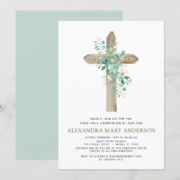 Première Communion Sage vert Eucalyptus
