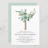 Première Communion Sage vert Eucalyptus Invi