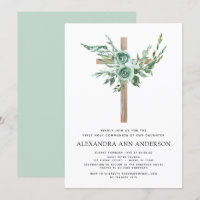 Première Communion Sage vert Eucalyptus Invi