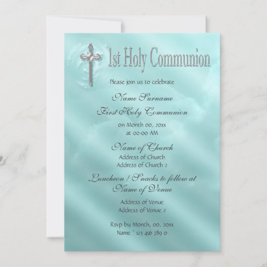 Invitation Première communion sainte (Devant)