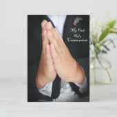 Invitation Première communion sainte 5 (Debout devant)