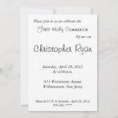 Invitation Première communion sainte 6 (Dos)