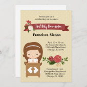 Invitation Première Communion sainte * choisir la couleur arr (Devant / Derrière)