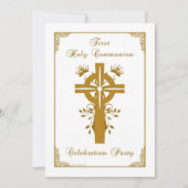 Invitation Première Communion sainte - Conception croisée des (Devant)