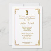 Invitation Première Communion sainte - Conception croisée des (Dos)