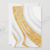 Invitation Première communion sainte du Garçon en marbre d'or (Dos)