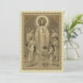 INVITATION PREMIÈRE COMMUNION SAINTE JÉSUS ENFANTS SOUVENIRS (Debout devant)