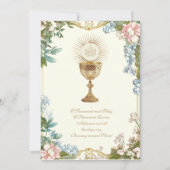 Invitation Première Communion Sainte Jésus Eucharistie (Dos)