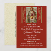 Invitation Première Communion Sainte Jésus Eucharistie Invita (Devant / Derrière)