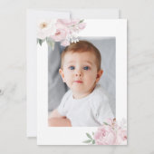 Invitation première communion sainte rose et blanche (Dos)