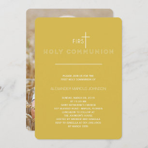 Invitation Première communion sainte, tout simplement moderne