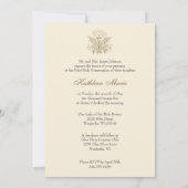 Invitation Première Communion Vintage Florale (Dos)