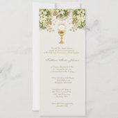 Invitation Première Communion Vintage Jésus (Dos)