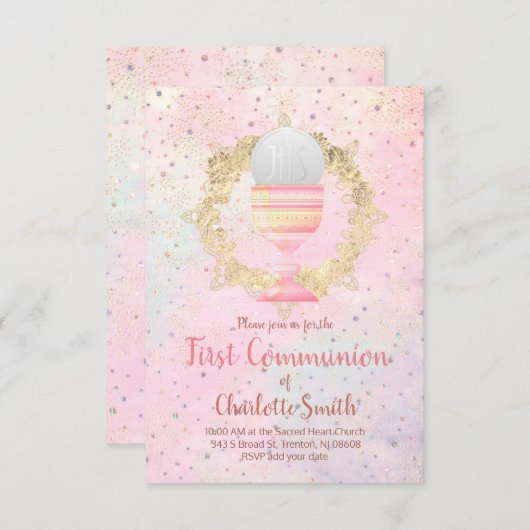 Invitation première conception de la fausse parties scintilla (Devant / Derrière)