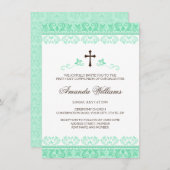 Invitation Première confirmation de communion de filles (Devant / Derrière)