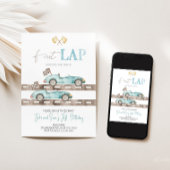 Invitation Première course voiture jumeaux Anniversaire Invit