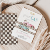 Invitation Première course voiture jumeaux Anniversaire Invit