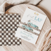 Invitation Première course voiture jumeaux Anniversaire Invit