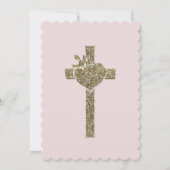 Invitation Première Croix de la Communion avec la colombe et (Devant)