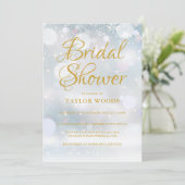 Invitation Première douche nuptiale Snowflakes (Debout devant)