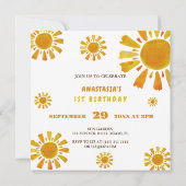 Invitation Première excursion autour du soleil photo d'annive (Dos)