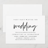 Invitation Première fête après le mariage, fête de Brunch (Devant / Derrière)