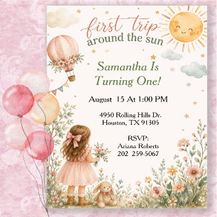 Invitation Première Fête d'Anniversaire autour du Soleil